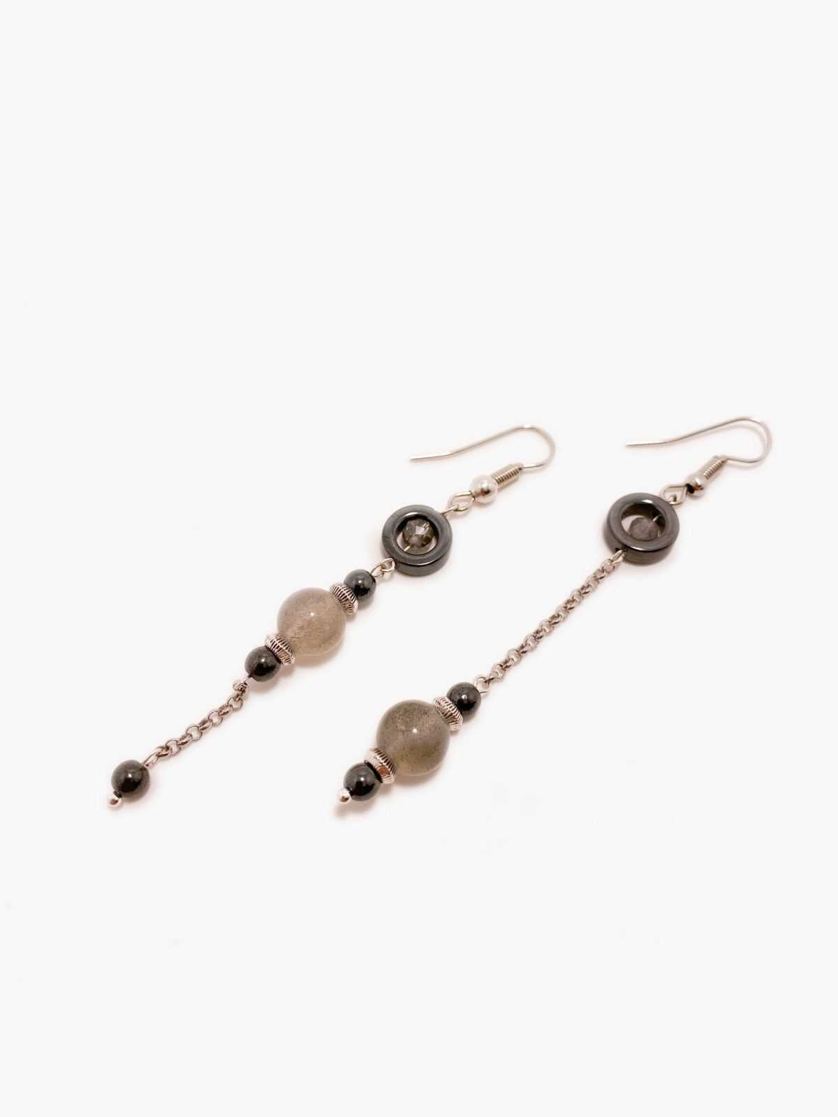 Серьги с гематитом и лабрадором купить в интернет-магазине UNA ...