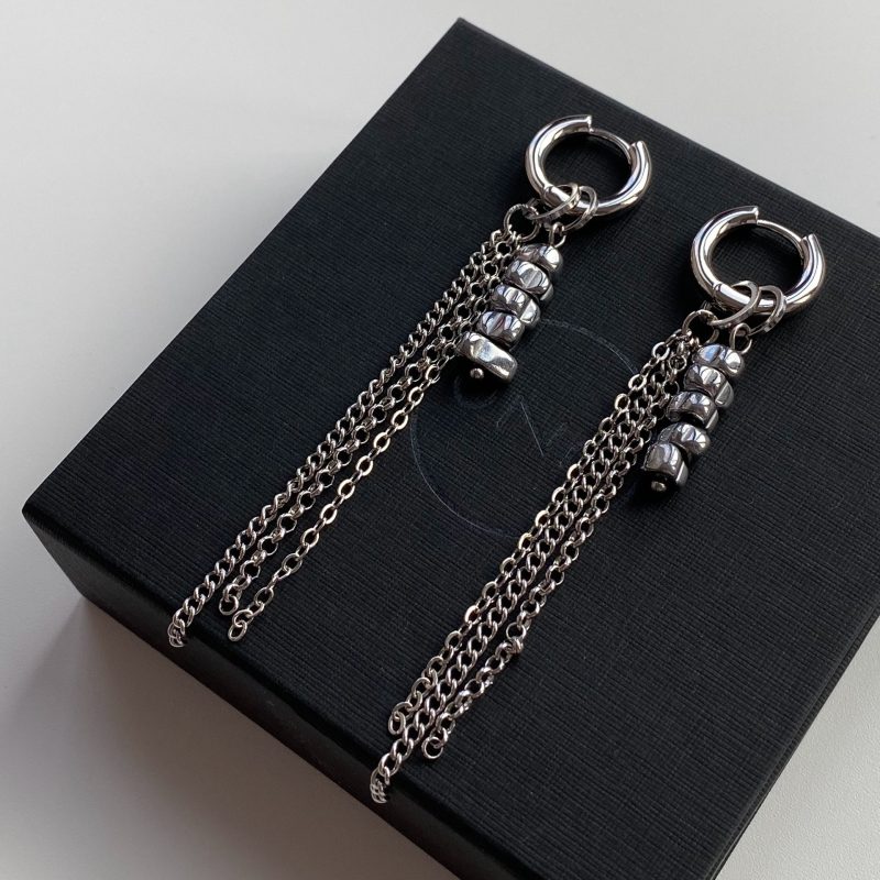 Серьги с гематитом - фото 2