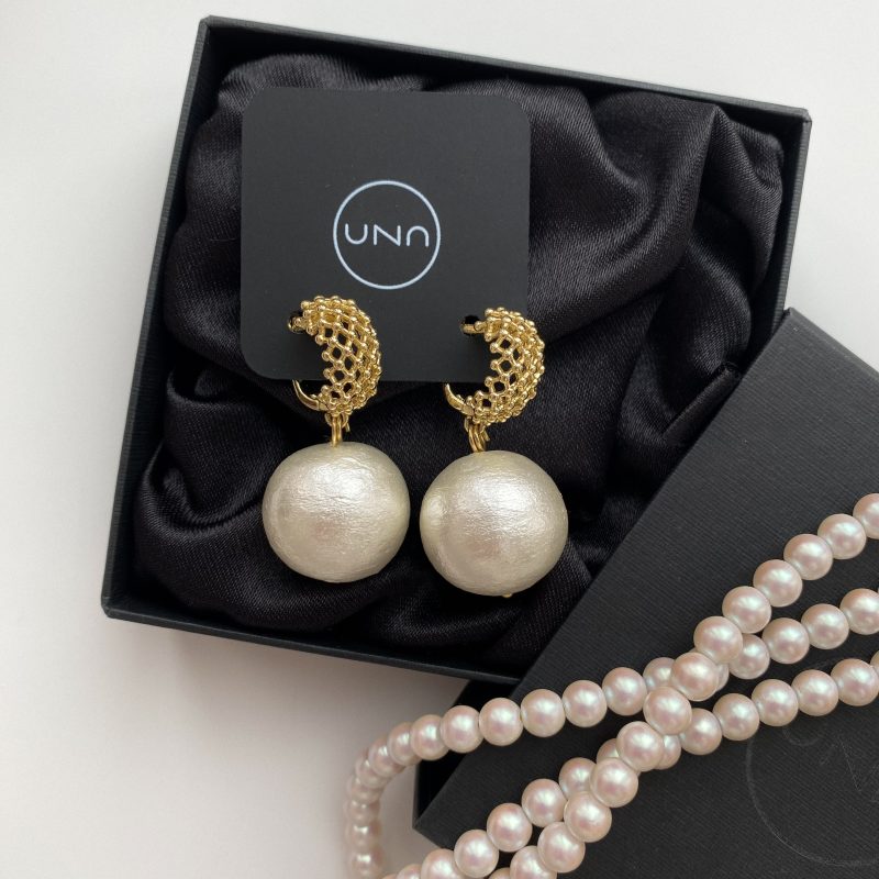 Комплект украшений из хлопкового жемчуга и жемчуга Майорка - фото 5