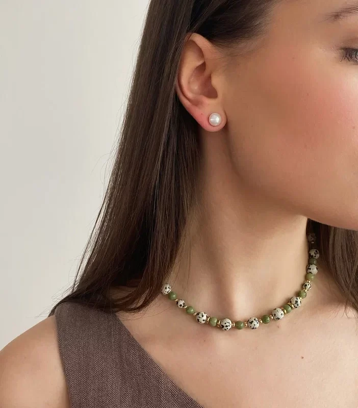 Чокер из яшмы и нефрита - фото 4