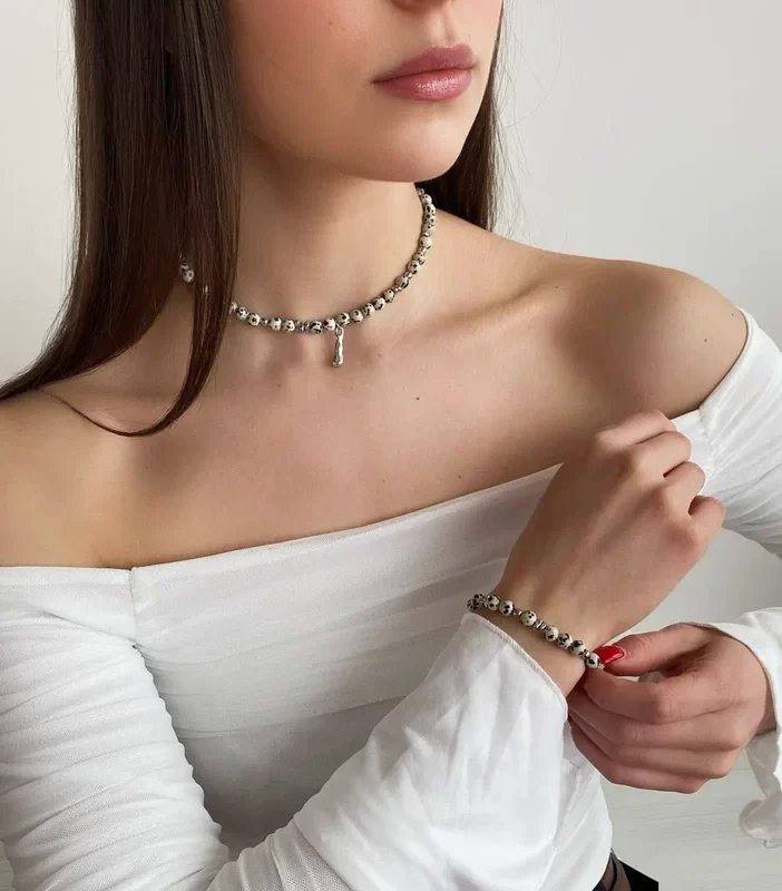 Браслет из гематита и яшмы - фото 3